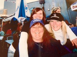 Jenette cheering for the Rockies World Series Game