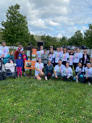 A few of our devoted Crazy Apes (picture from the 2021 race on the Chester Valley Trail)