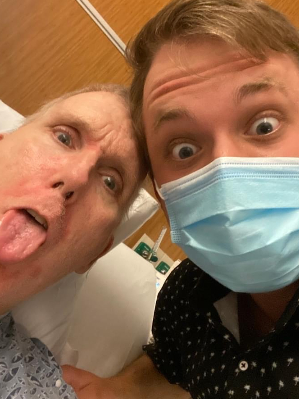 Goofing around together during one of many hospitalizations.