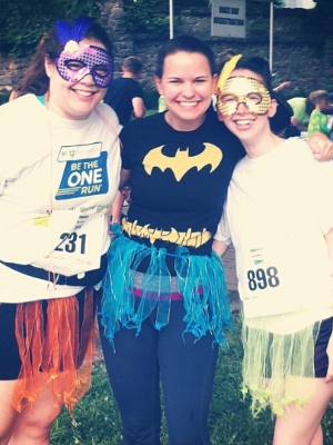 Audrey, Valerie, and me at a 5k.