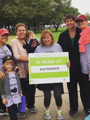 We walk to honor everyone's favorite Polish mom, Eva!